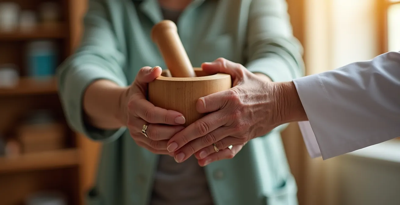Consultation médicale entre un médecin et une patiente senior pour révision de traitement