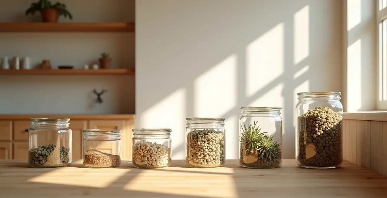 Herboriste examinant des plantes séchées dans un environnement traditionnel